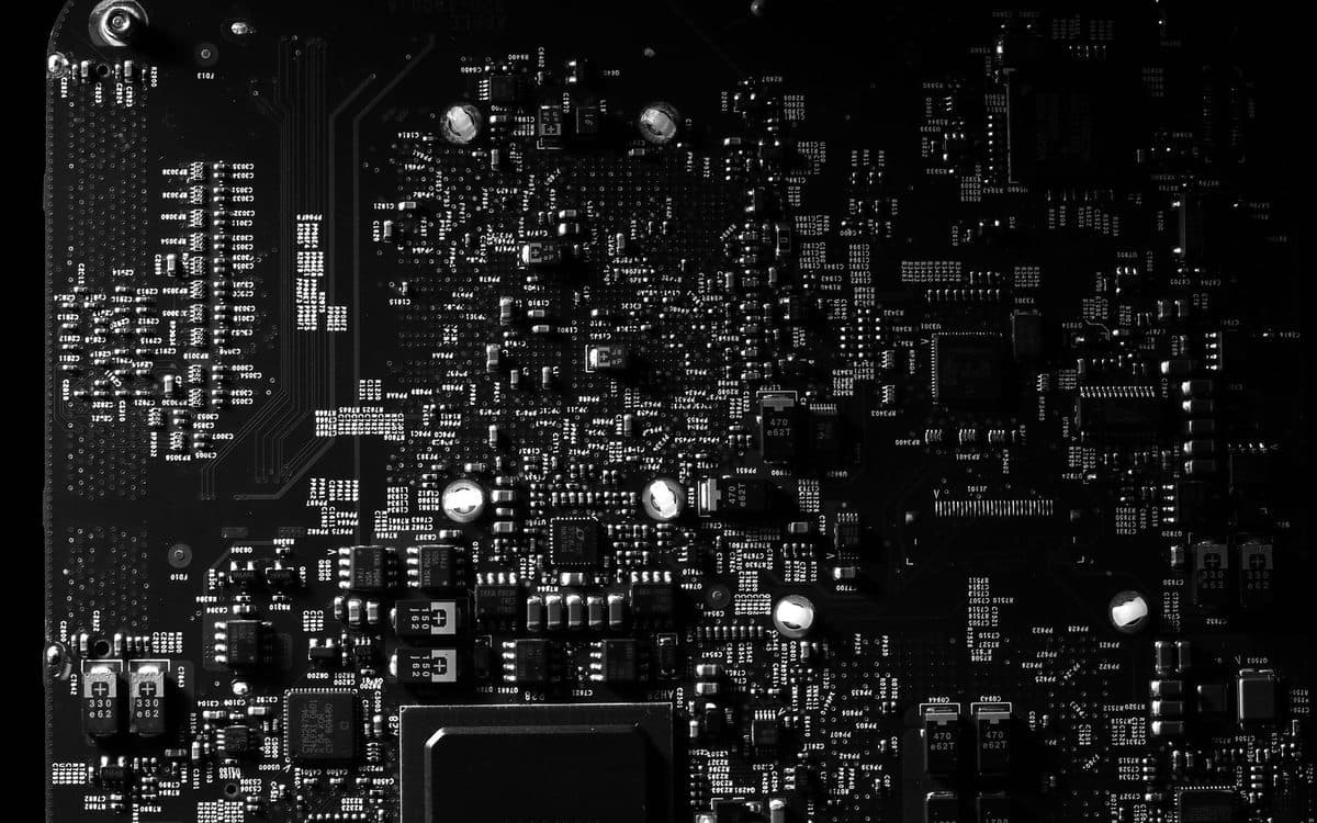 Close view of a circuit board